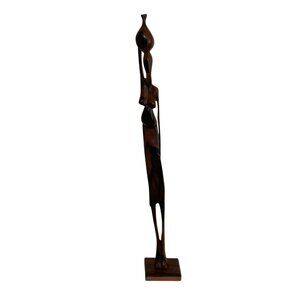 African Women Sculpture Silhouette Wood Hand Carved Statue